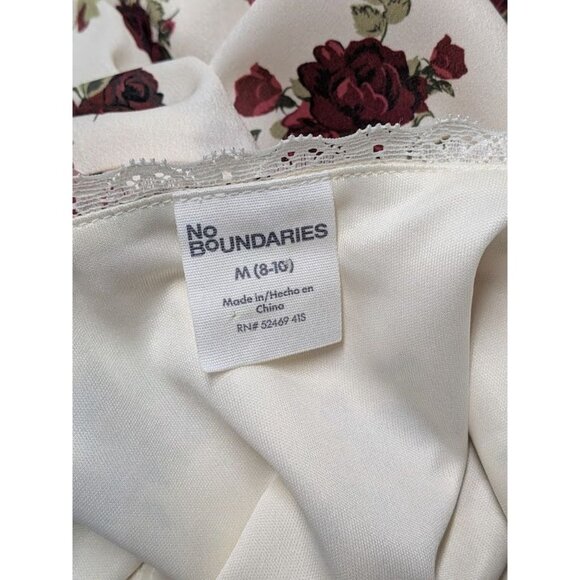 No Boundaries Slip Dress Women Size Rose Print Cottagecore Milkmaid Coquette Y2K - Picture 7 of 7